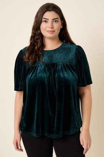 Velur overdel plus size.