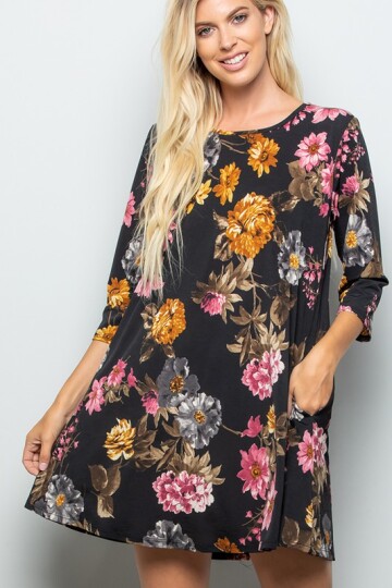 Best selger kjole/tunika  sort plus size.